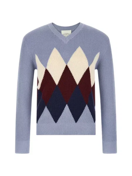 Pulover Ballantyne cu decolteu în V albastru