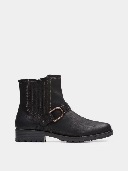 Clarks Черевики Текстиль чорний