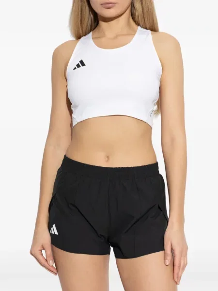 Ριγέ τένις μπλούζα Adidas με αυτόγραφο μαύρο