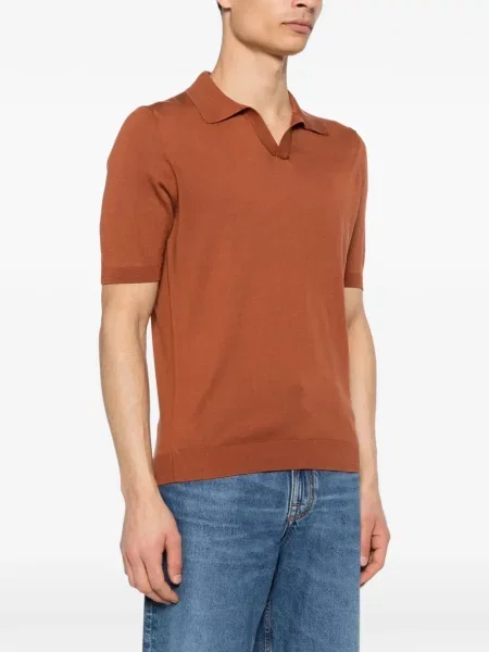 Tricou Tagliatore cu decolteu în V maro
