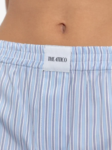 Шорти The Attico на райета синьо