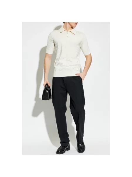 Dzianinowa koszulka polo Dolce&gabbana beżowa