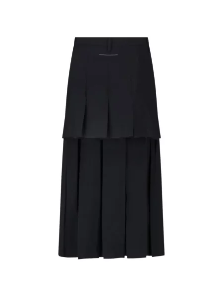 Fustă midi Mm6 Maison Margiela negru