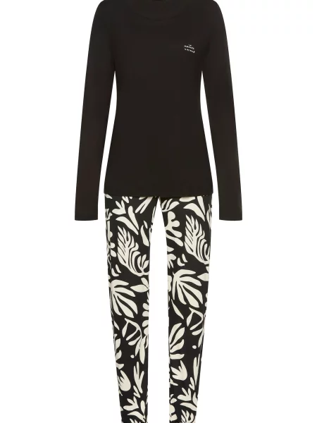 FRENCH CONNECTION Pijama crem negru