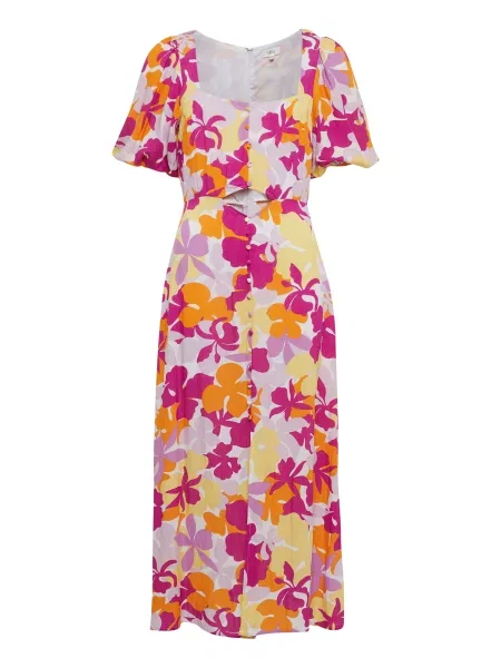 Sável Rochie tip bluză TAQUITO galben / mov liliachiu / portocaliu / roz alb