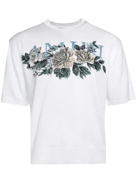 Tricou Amiri cu imagine alb