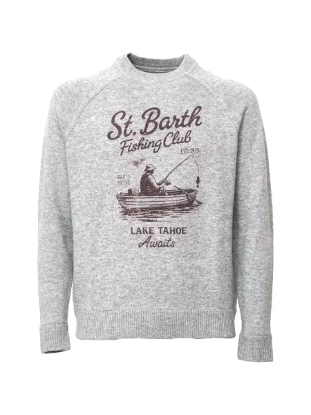 Πουλόβερ Mc2 Saint Barth με σχέδιο γκρι