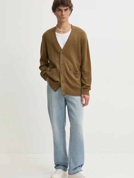Levi's kardigan wełniany brązowy