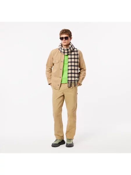 Lacoste Denimowa Koszula Oversize brązowa