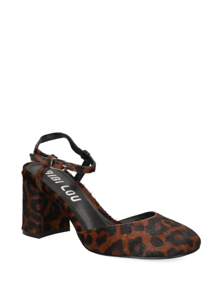 Pantofi cu toc Bibi Lou cu imagine cu model leopard maro