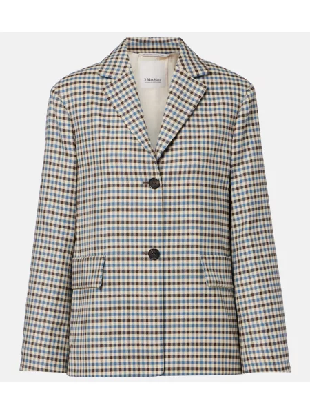 Sacou 's Max Mara de lână în carouri