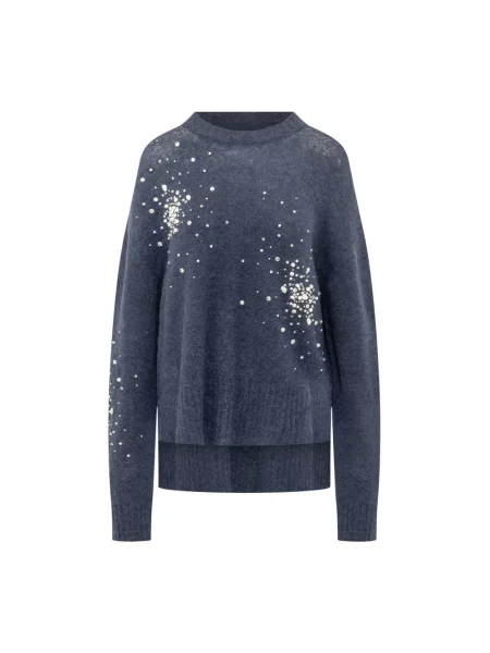 Sweter Des Phemmes z alpaki niebieski