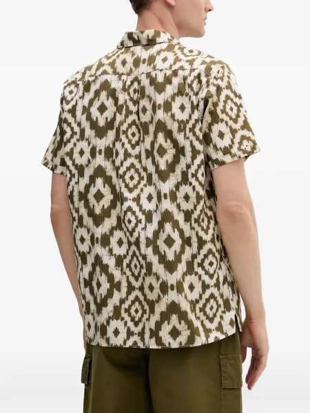 Cămașă Barbour cu imprimeu geometric verde