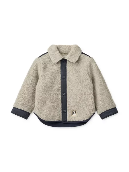 Liewood prechodná bunda detská Elian Pile Overshirt béžová