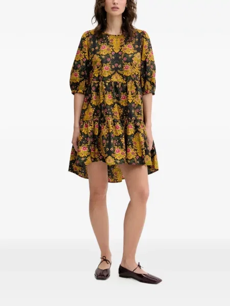 Rochie mini Farm Rio cu model floral de costum negru