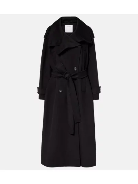 Trencz Sportmax wełniany czarny