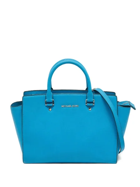 Geanta de piele Michael Kors din piele albastru