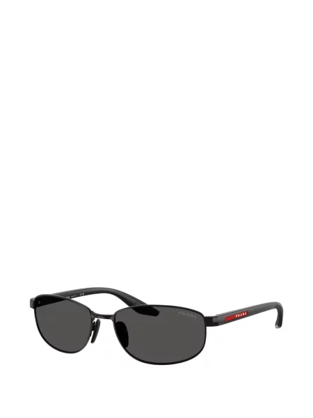 Ochelari de soare ovali Prada Linea Rossa negru