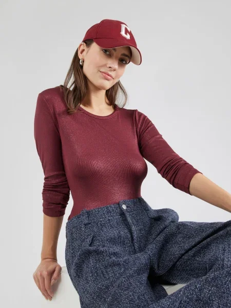 S.Oliver Tricou bordeaux roșu