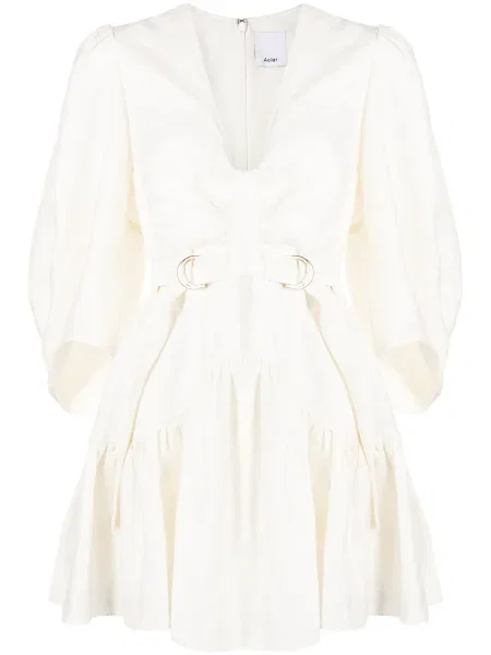 Sukienka Acler dzwony garniturowa biała