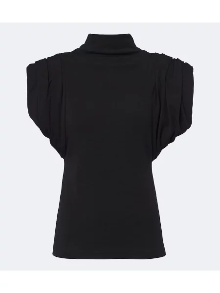 Top Mugler de lână negru