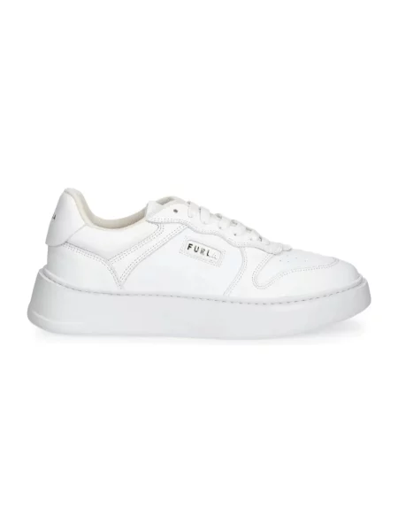 Sneakersy Furla sznurowane koronkowe białe