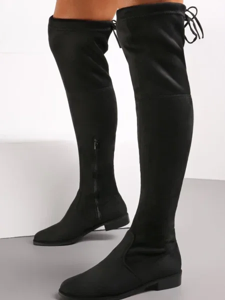 Cizme din Căprioară Sorry Not Sorry negre