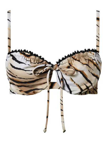 Bikini Twinset z nadrukiem w tygrysie prążki z fiszbinami