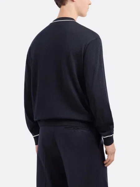 Вовняний Джемпер Emporio Armani темно-синій синій