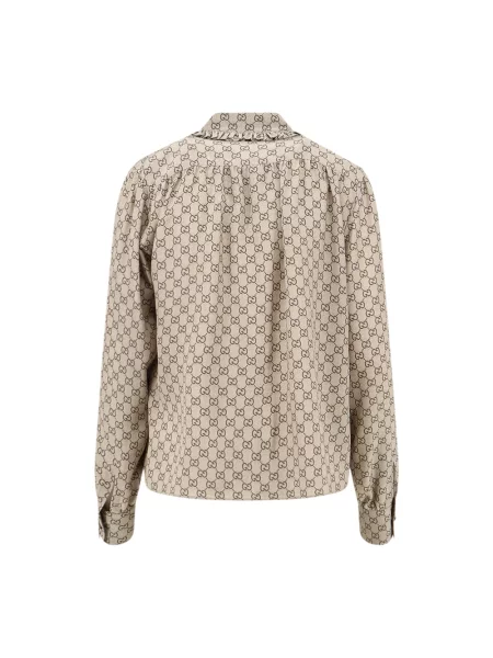 Bluzka Gucci z nadrukiem beżowa