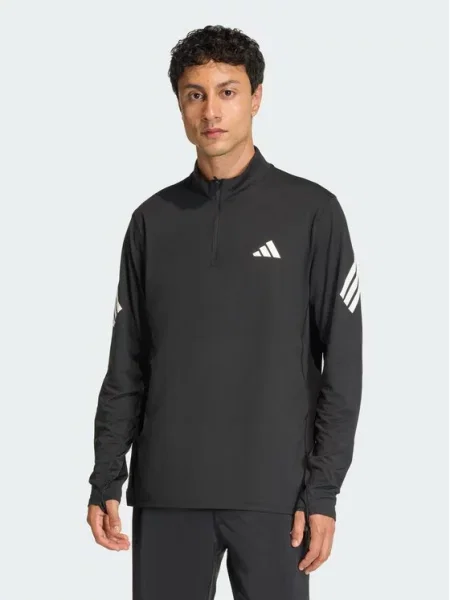 Adidas Суитшърт от техническо трико Iconic черен