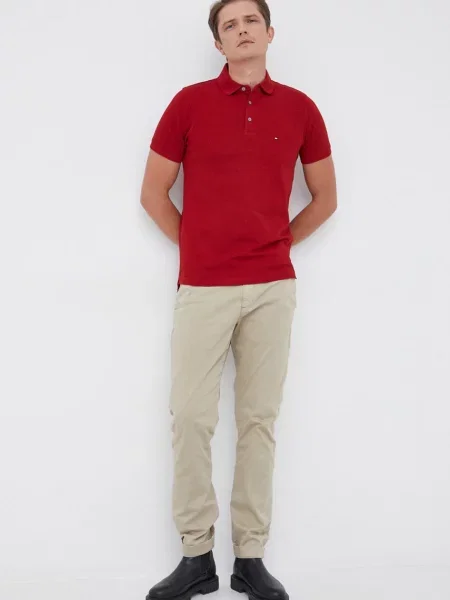 Polo majica Tommy Hilfiger rdeča