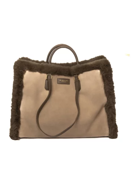 Shopperka My Best Bags skórzana beżowa