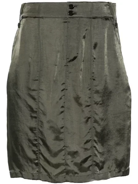 Fustă tip creion Saint Laurent din satin verde