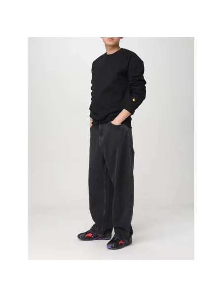 Szerokie jeansy Carhartt Wip czarne