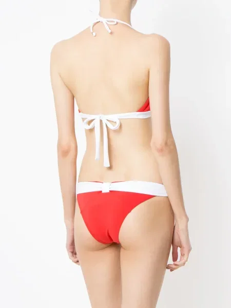 Bikiny Amir Slama s výstřihem halter červené
