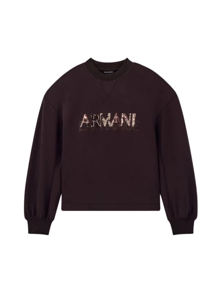 Sweter o kroju regular fit z mieszanki Armani Exchange brązowy