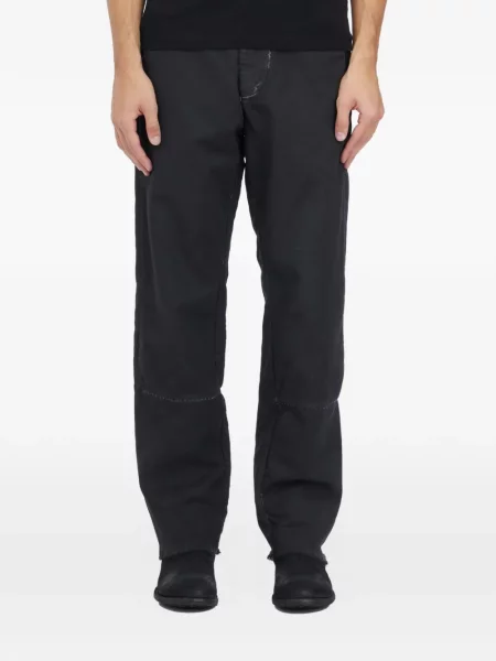 Kalhoty Masnada s oděrkami černé