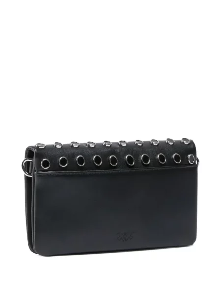 Geanta crossbody Pinko cu autograf negru