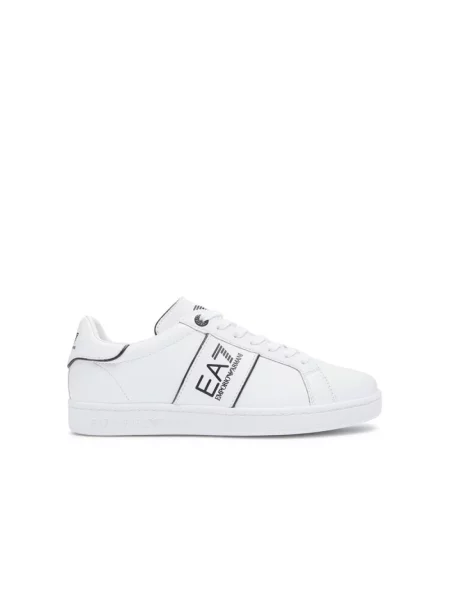 Sneakersy Emporio Armani Ea7 skórzane klasyczne z logo białe
