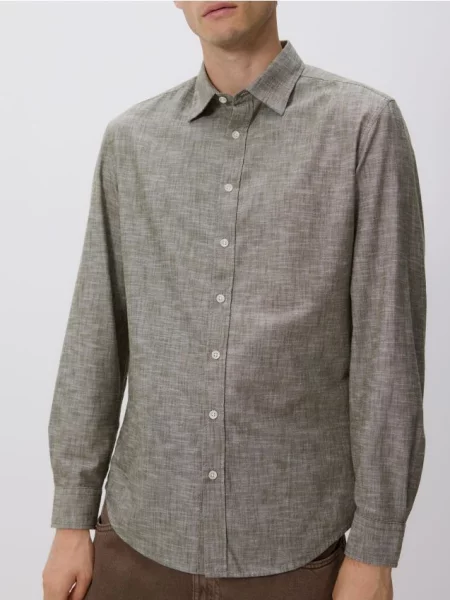 Reserved Cămașă regular fit uni verde-deschis verde