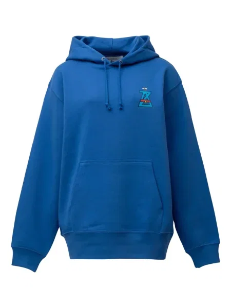 Bluza z kapturem Anrealage z nadrukiem niebieska