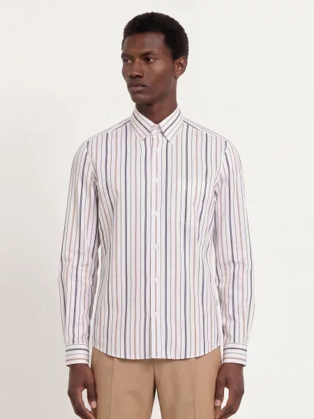 Boss Košile Liam Regular Fit / velbloudí / černá bílá