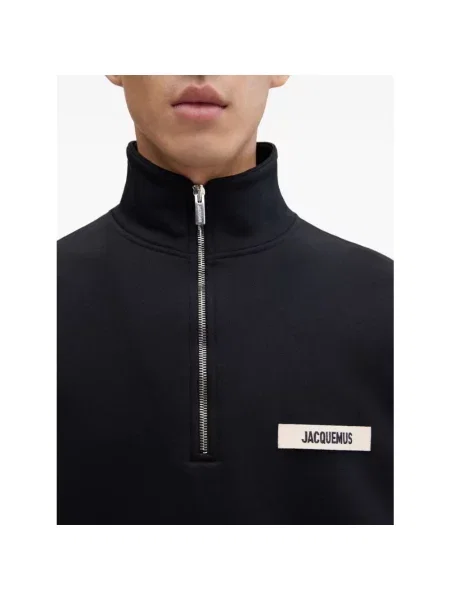 Sweter Jacquemus z logo czarny