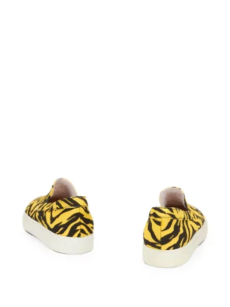 Κιλότα Moschino με σχέδιο slip-on με ρίγες τίγρη κίτρινο