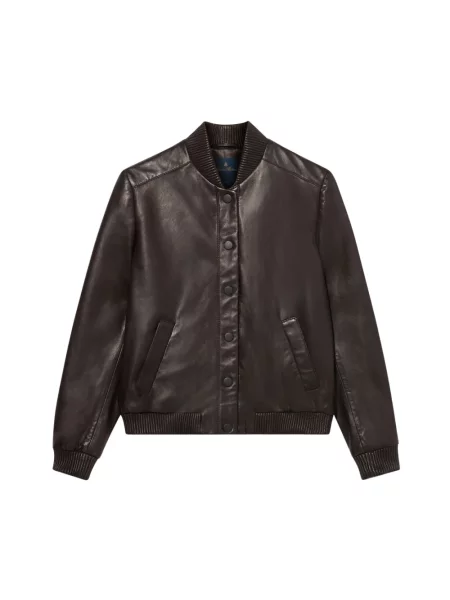 Kurtka bomber Brooks Brothers zamszowy brązowy