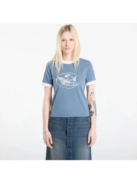 Tricou Carhartt WIP W S/S Reminiscing Ringer T-Shirt Velvet Blue XS albastru