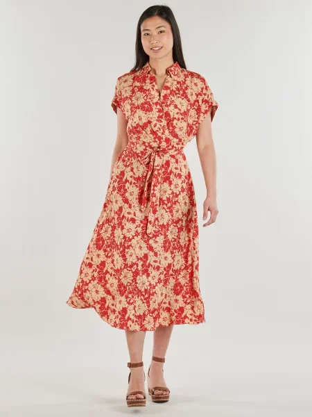 Košeľové šaty Lauren Ralph Lauren červená