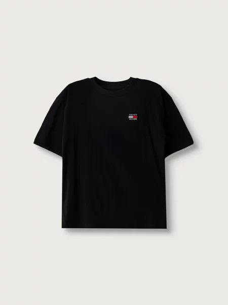 Tommy Hilfiger basic majica kratkih rukava za djecu od pamuka crna