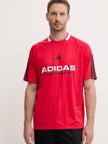 Тениска adidas Tiro с принт червено
